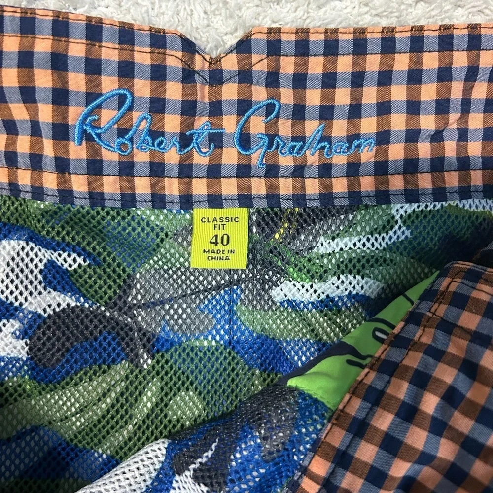 Robert Graham Swim Trunks Men's 40x9 Abstract/skull  Board Shorts Beach Vacation